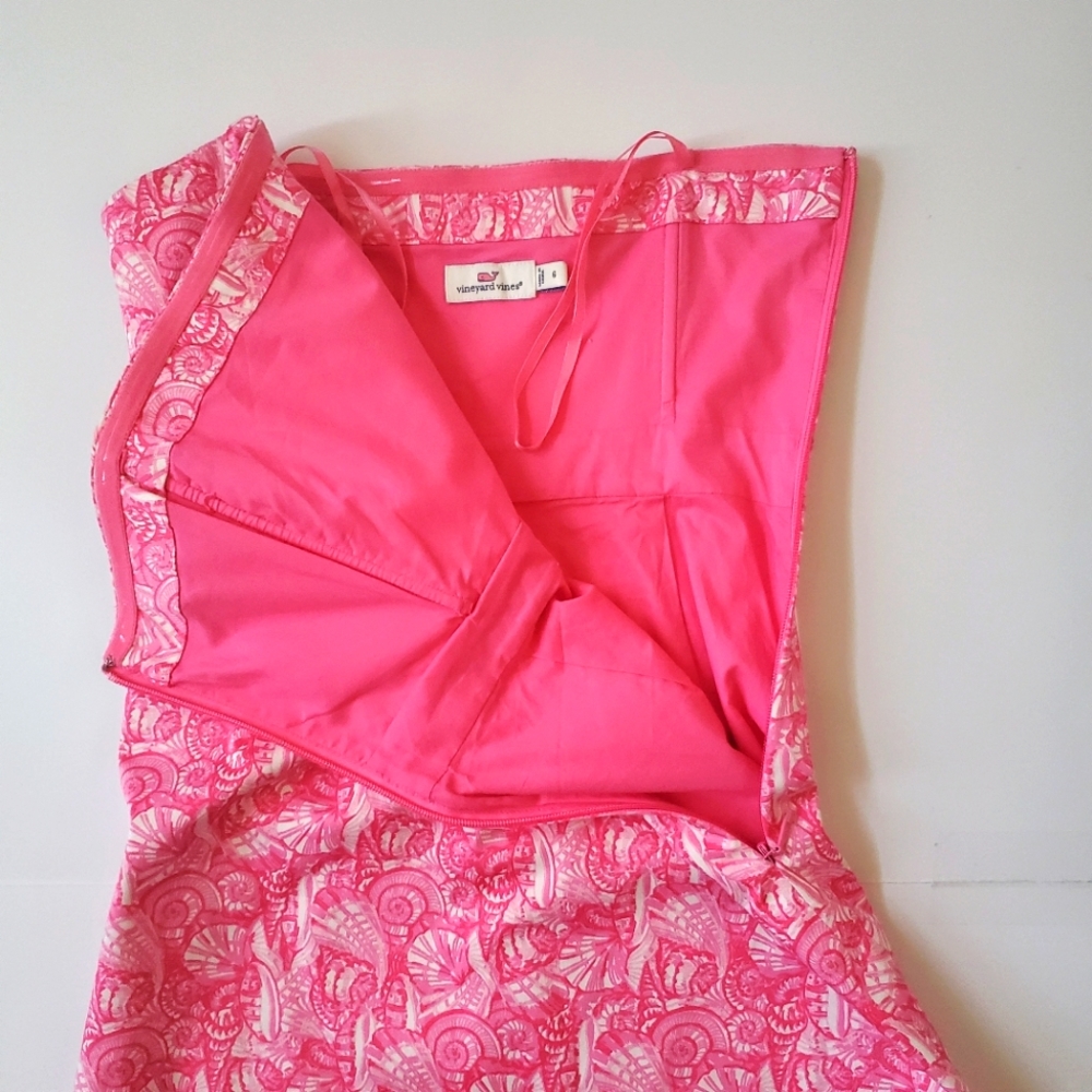 VINEYARD VINES Strapless Shell Pattern Mini Dress - image 4